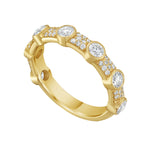 Lionheart Aurelia diamond stackable ring in 14K gold with diamonds — timeless fine jewelry band