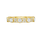 Lionheart Aurelia diamond stackable ring in 14K gold with diamonds — timeless fine jewelry band