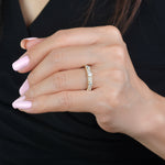 Lionheart Aurelia 14K gold stackable ring with diamonds — luxury gemstone band for layering