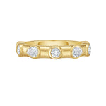 Lionheart Aurelia diamond stackable ring in 14K gold with fancy diamonds — timeless fine jewelry band