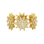 Lionheart Lumière multi‑diamond star band ring in 14K gold - Victorian inspired diamond ring