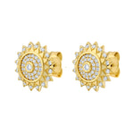 Lionheart Soraya mini evil eye post earrings in 14K gold with diamonds — beautiful everyday studs