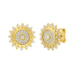 Lionheart Soraya mini evil eye post earrings in 14K gold with diamonds — beautiful everyday studs
