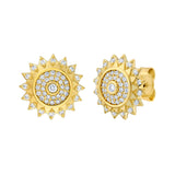 Lionheart Soraya mini evil eye post earrings in 14K gold with diamonds — beautiful everyday studs