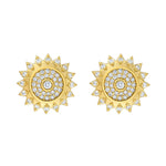 Lionheart Soraya mini evil eye post earrings in 14K gold with diamonds — beautiful everyday studs