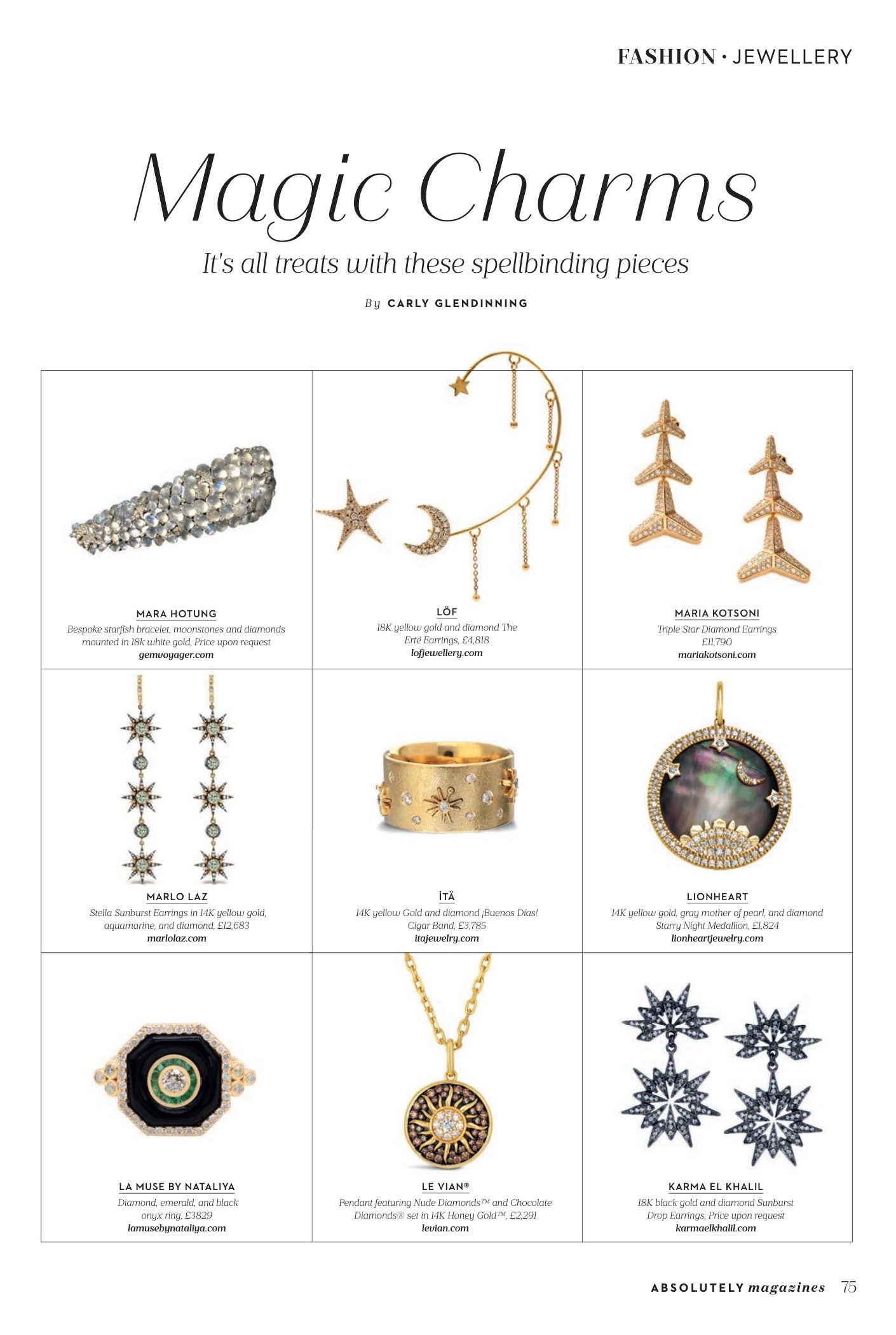 Absolutely Magazine: Magic Charms It's all treats with these spellbinding pieces