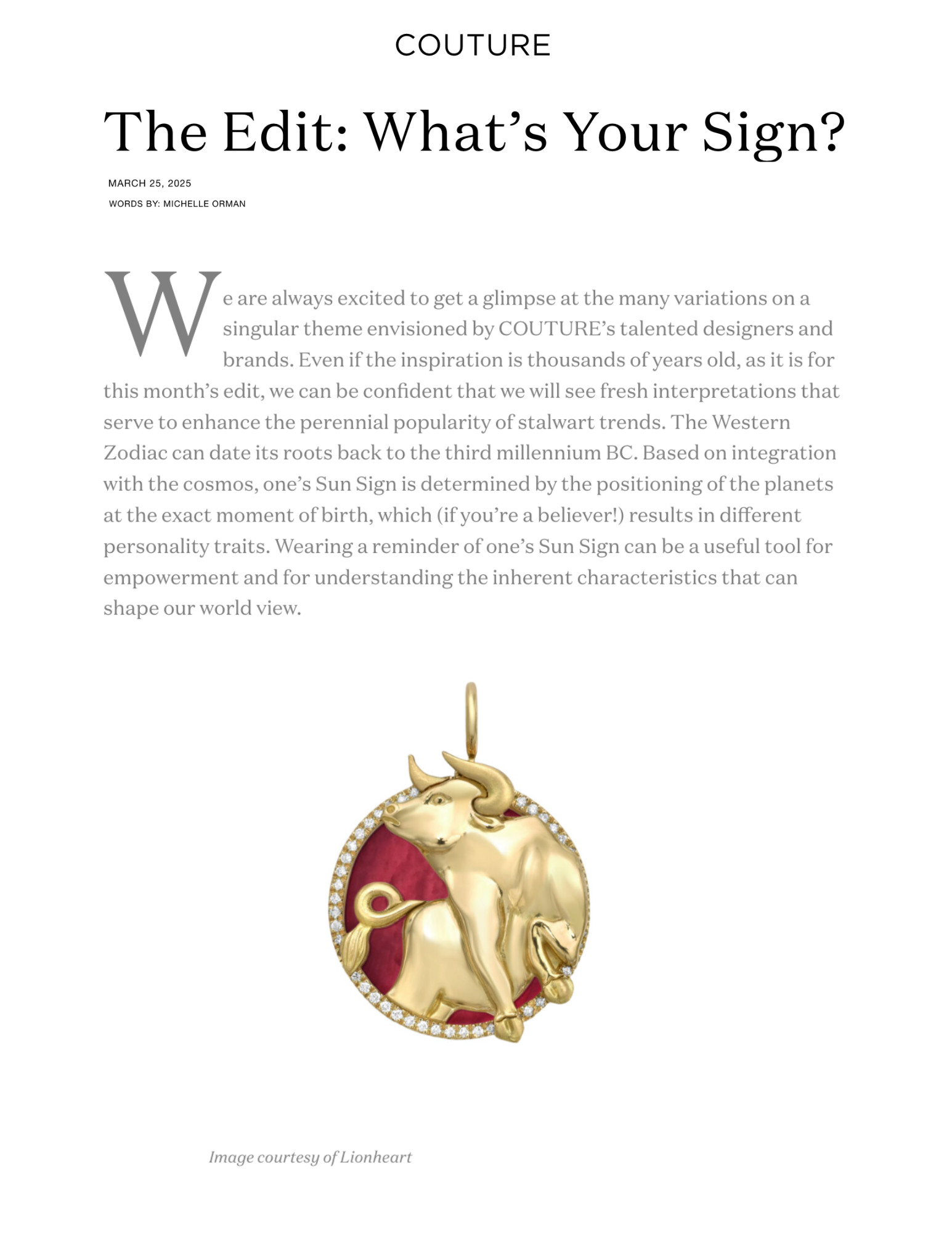The Edit: What’s Your Sign?