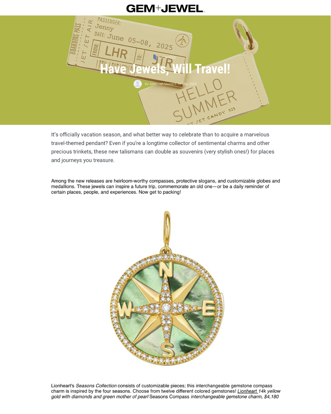 Have Jewels, Will Travel!