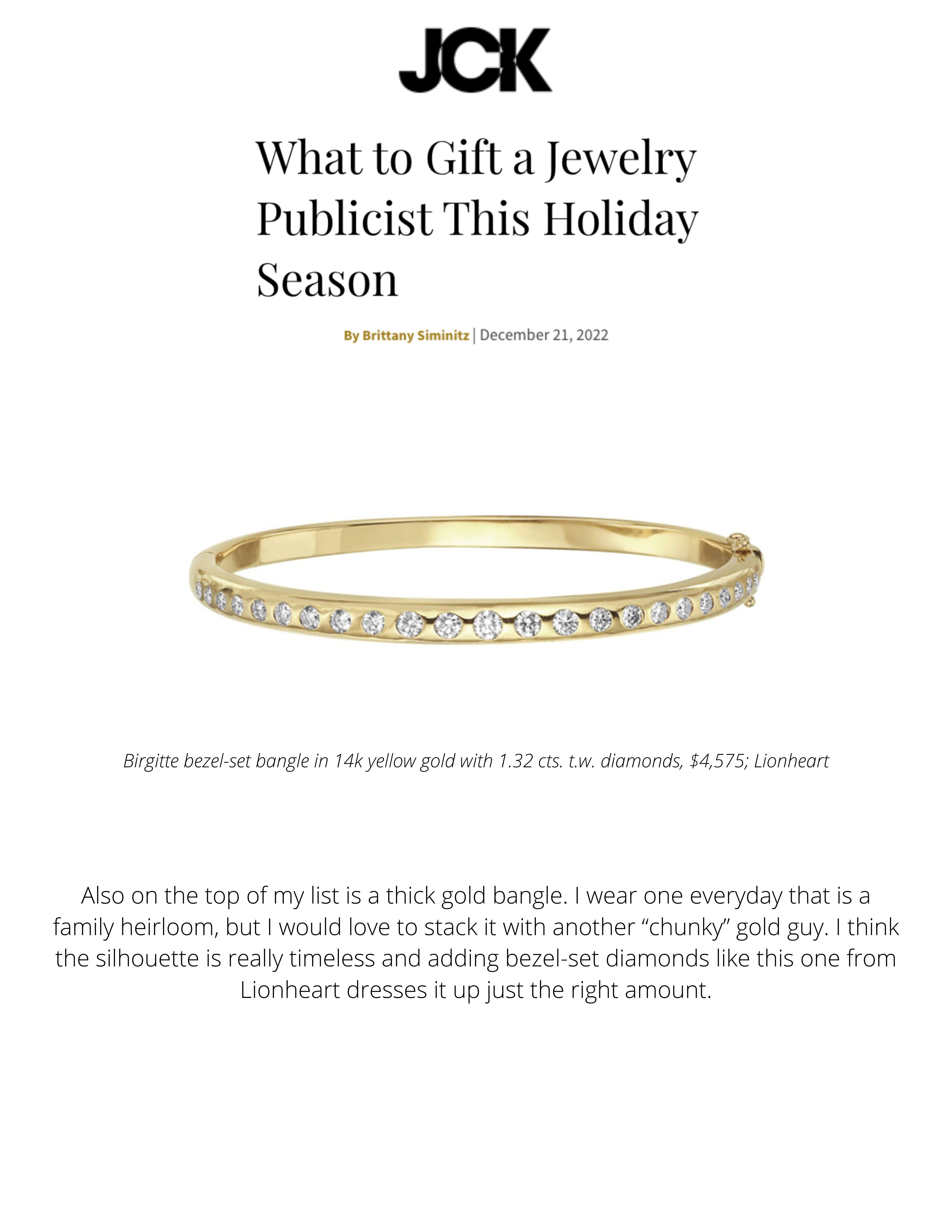 JCK: What to Gift a Jewelry Publicist This Holiday Season