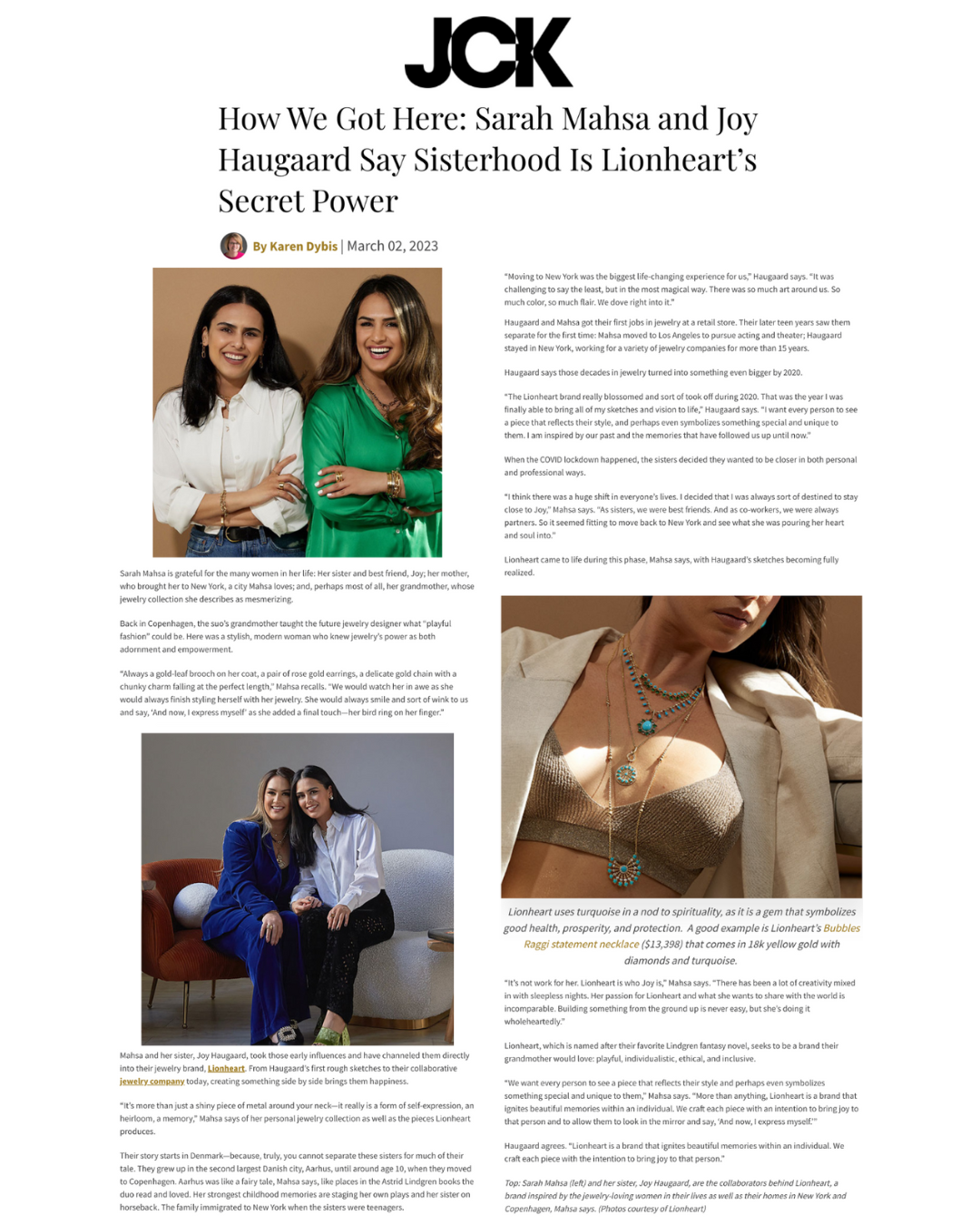 How We Got Here: Sarah Mahsa and Joy Haugaard Say Sisterhood Is Lionheart’s Secret Power