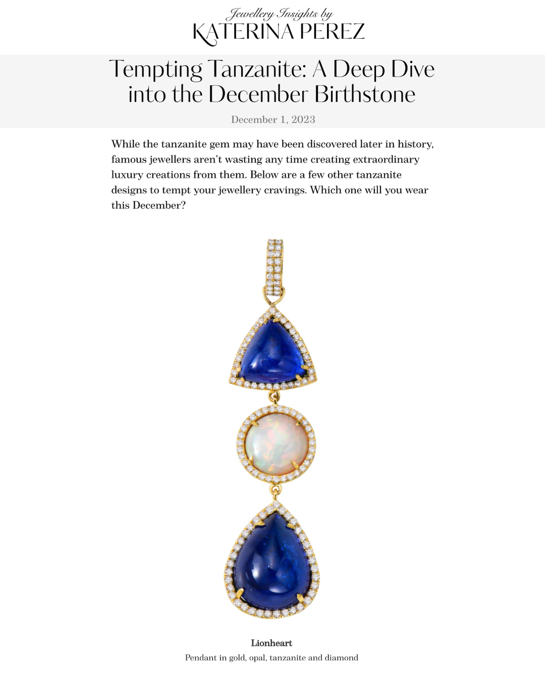 Tempting Tanzanite: A Deep Dive into the December Birthstone