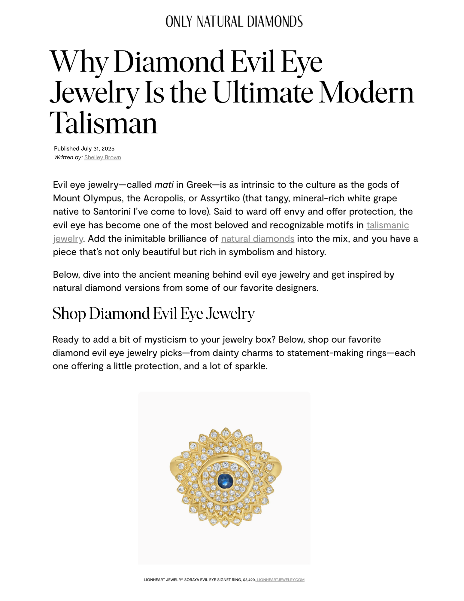 Culture & Style / Jewelry Trends Why Diamond Evil Eye Jewelry Is the Ultimate Modern Talisman