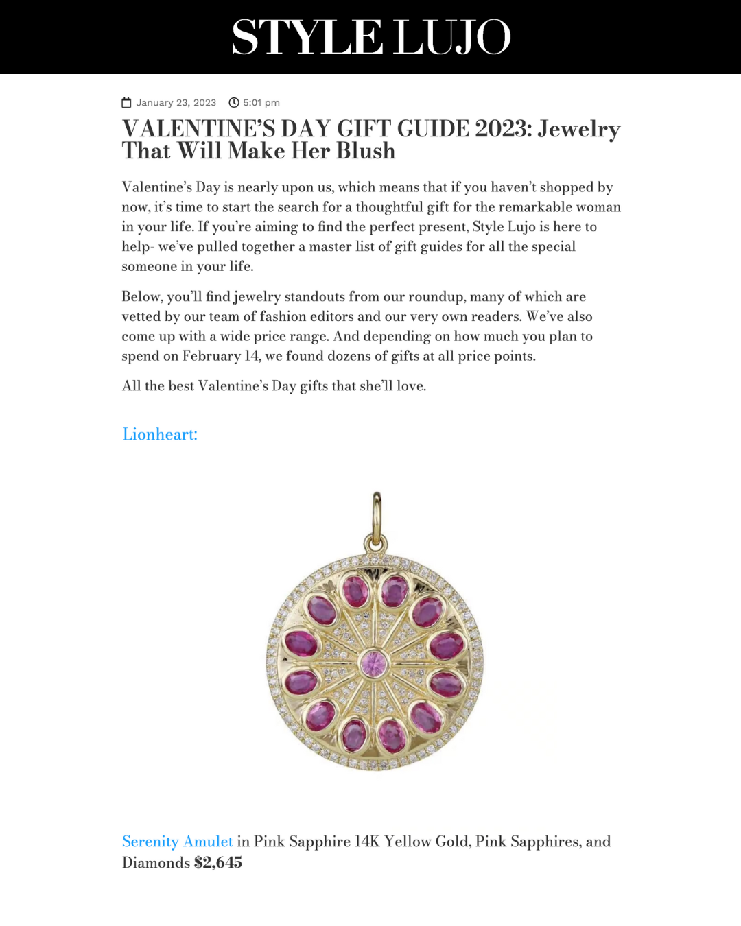 VALENTINE’S DAY GIFT GUIDE 2023: Jewelry That Will Make Her Blush