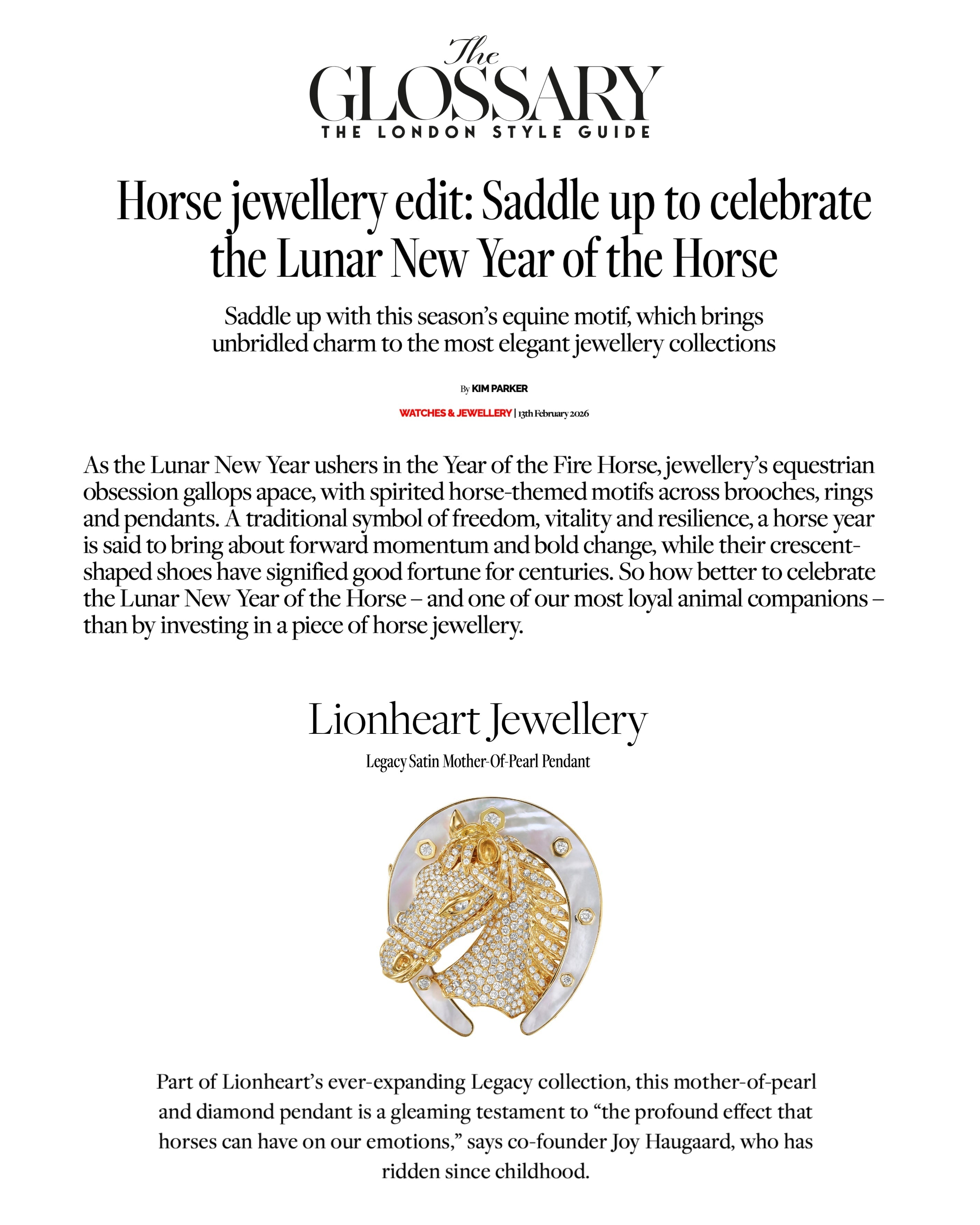 Horse jewellery edit: Saddle up to celebrate the Lunar New Year of the Horse