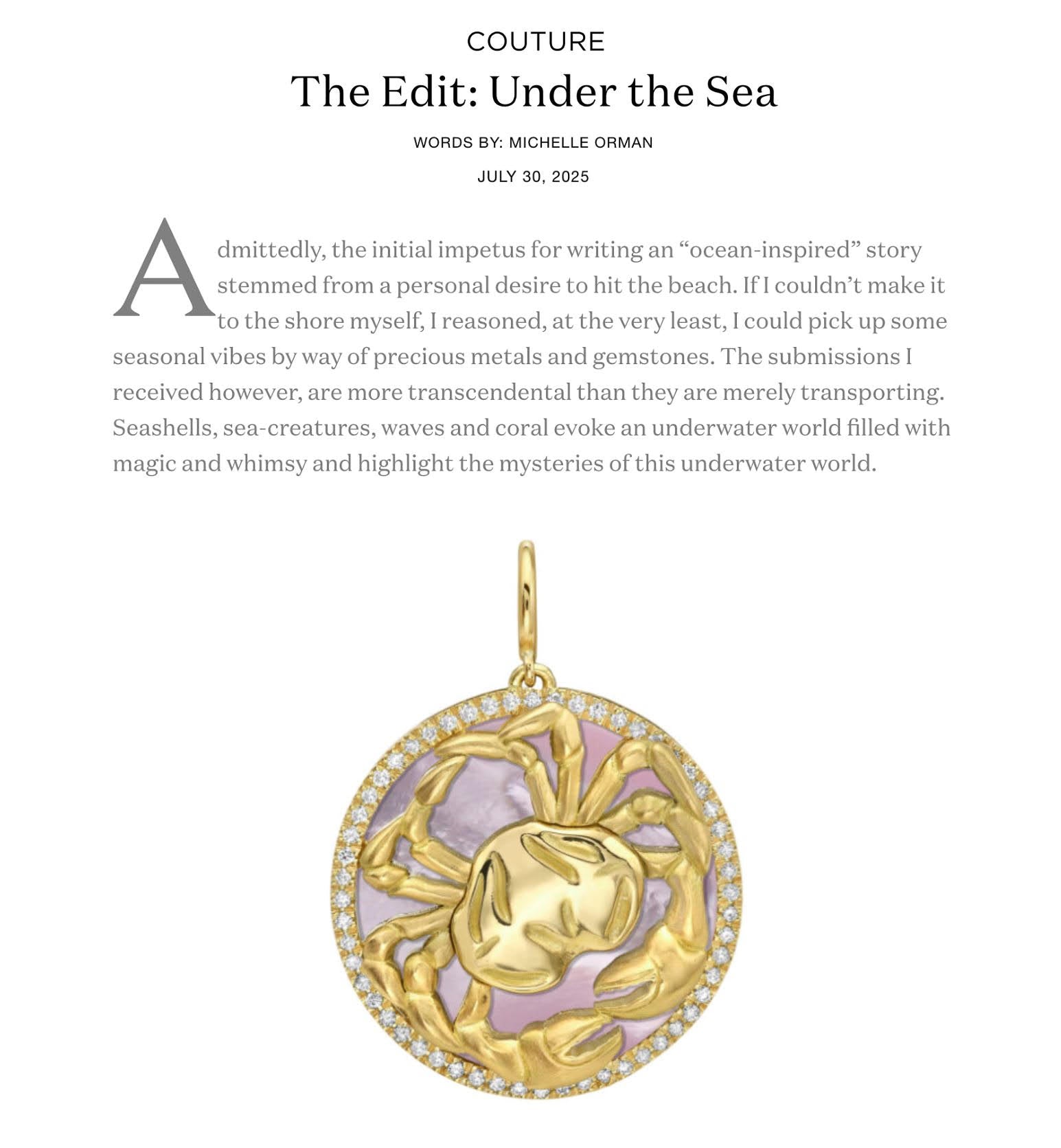 The Edit: Under the Sea