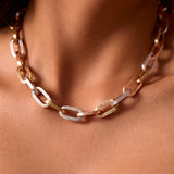 Joy Tri Color Signature Jumbo Link Chain