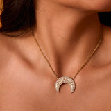 Måneskin Diamond Moon Charm Necklace