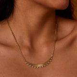 Aurelia Diamond Fluted Bar Necklace
