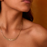 Aurelia Ruby Fluted Bar Necklace