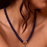 Starry Night Lapis Lazuli Mountain Charm