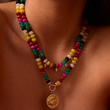 Rondelle Rainbow Bead Necklace