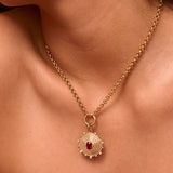 Aurelia Oval Ruby Medallion