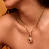 Aurelia Oval Ruby Medallion