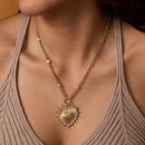 Cassandane Mega Diamond Heart Rolo Necklace