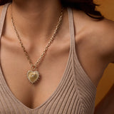 Cassandane Large Diamond Heart Medallion