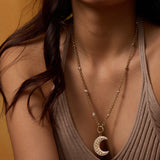Måneskin Diamond Moon Charm