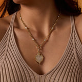 Sacred Heart Pavé Diamond Charm