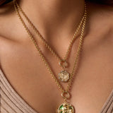 Capricorn Diamond Bead Zodiac Medallion