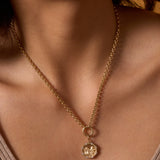 Virgo Diamond Bead Zodiac Medallion