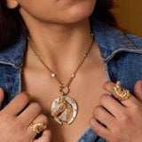 Legacy Mother Of Pearl Lucky Horseshoe Brooch And Pendant