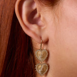 Cassandane Double Mini Heart Earrings
