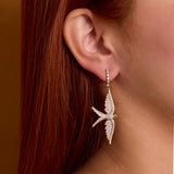 Wings Of Love Diamond Swallow Drop Earrings