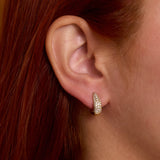 Chunky Pavé Domed Huggie Earrings