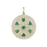 Amore Emerald Heart Medallion