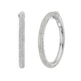 Pavé Diamond Hoop Earrings