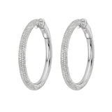 Pavé Diamond Hoop Earrings