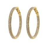 Inside Out Pavé Champagne Diamond Hoop Earrings