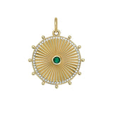 Cassandane Small Emerald Sun Medallion