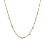 Fancy Cut Diamond Chain Necklace