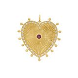 Cassandane Mega Ruby Heart Medallion