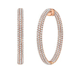 Inside Out Pavé Diamond Hoop Earrings