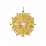 Cassandane Large Diamond Sun Medallion