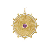 Cassandane Jumbo Pink Sapphire Sun Medallion