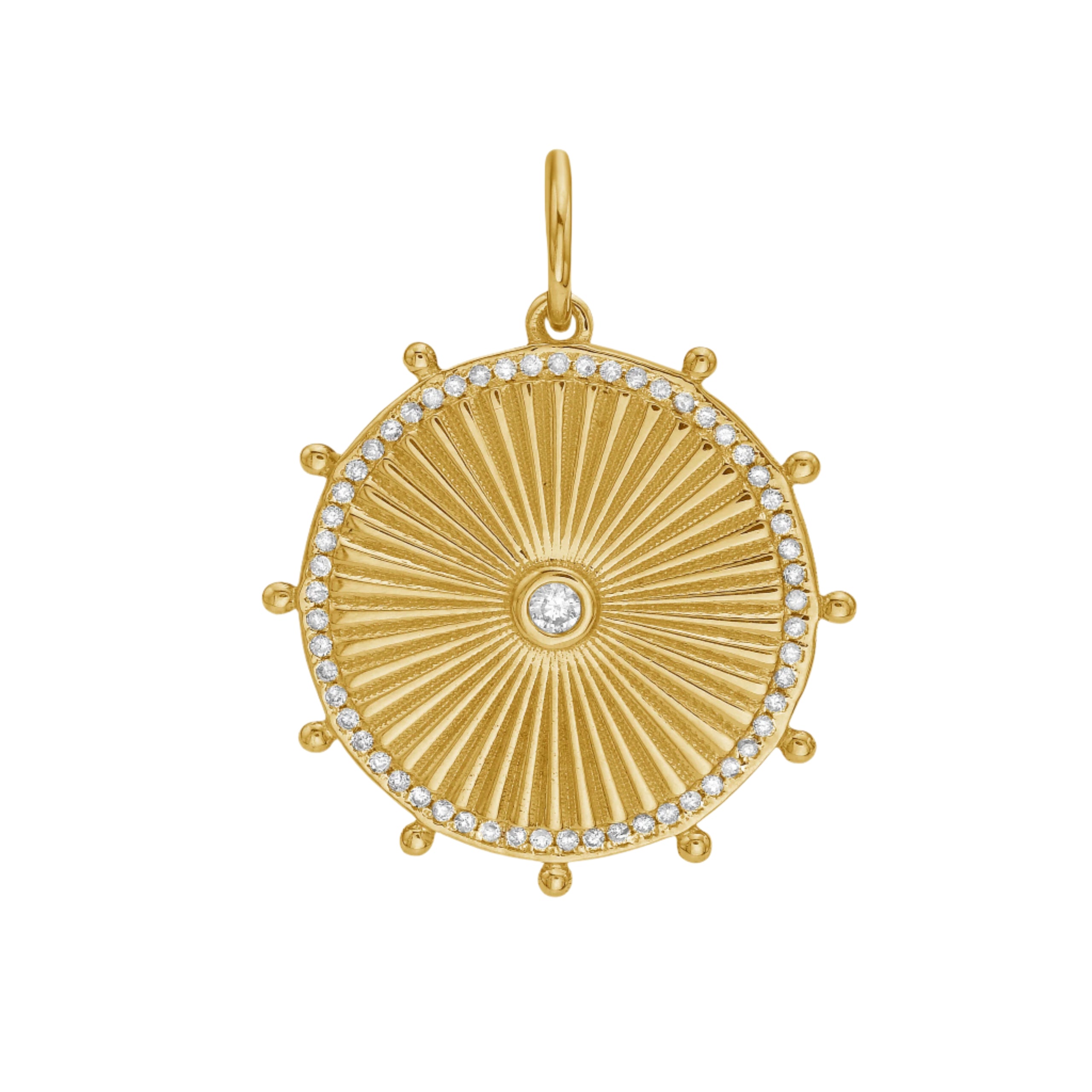 Cassandane Small Diamond Sun Medallion