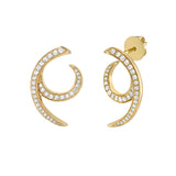 Gwendolyn Diamond Swirl Earrings