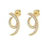 Gwendolyn Diamond Swirl Earrings